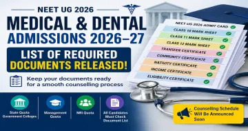 Tamil Nadu NEET UG Admissions 2026–27: List of Documents Released