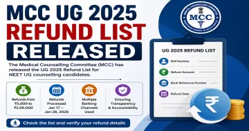 MCC UG 2025 Refund List Released