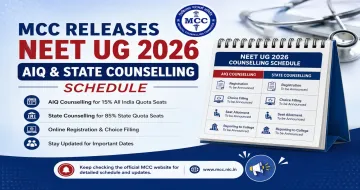 MCC Releases NEET UG 2026 AIQ & State Counselling Schedule