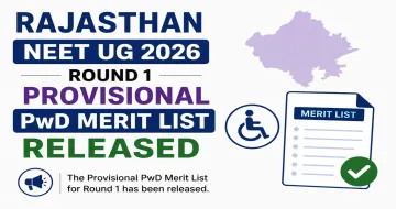 Rajasthan NEET UG 2026 Round 1 Provisional PwD Merit List Released