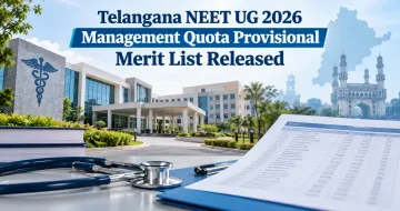 Telangana NEET UG 2026 Management Quota Provisional Merit List Released