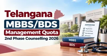 Telangana MBBS/BDS Management Quota 2nd Phase Counselling 2026