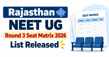 Rajasthan NEET UG Round 3 Seat Matrix 2026 List Released
