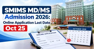 SMIMS MD/MS Admission 2026: Online Application Last Date Oct 25