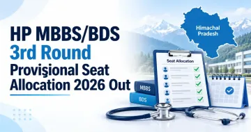 HP MBBS/BDS 3rd Round Provisional Seat Allocation 2026 Released