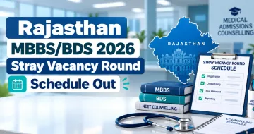 Rajasthan MBBS/BDS 2026 Stray Vacancy Round Schedule Out