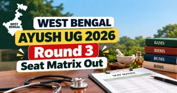 West Bengal AYUSH UG 2026 Round 3 Seat Matrix Out