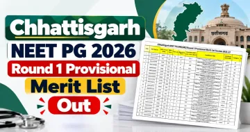Chhattisgarh NEET PG 2026 Round 1 Provisional Merit List Out